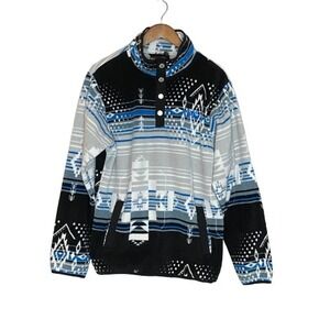 Cowboy Hardware Mens Fleece Quarter Snap Sweatshirt M Southwestern Western Ranch